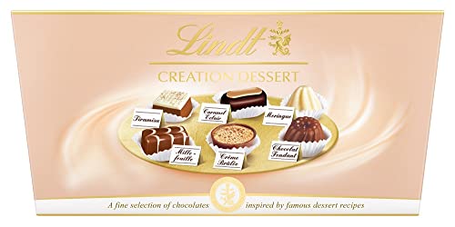 NEW Lindt Creation Dessert - Assorted Fine Dark, Milk and White Chocolate Box Medium, 173g - Gift Present or Sharing Box - for Him and Her - Birthday, Congratulations, Thank you