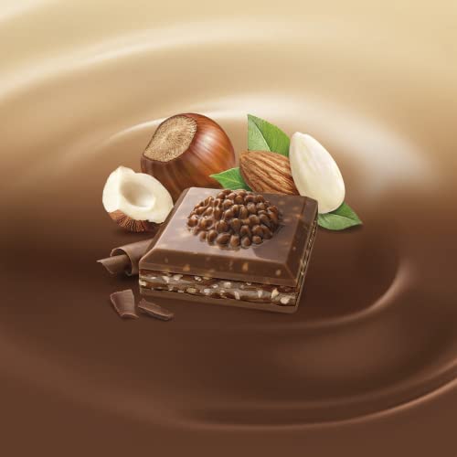 Ferrero Rocher Original Milk Chocolate Bars and Hazelnut, Party Food, Chocolate Hamper, Milk Chocolate with Crunchy Whole Hazelnut and Cocoa Filling, (90g)