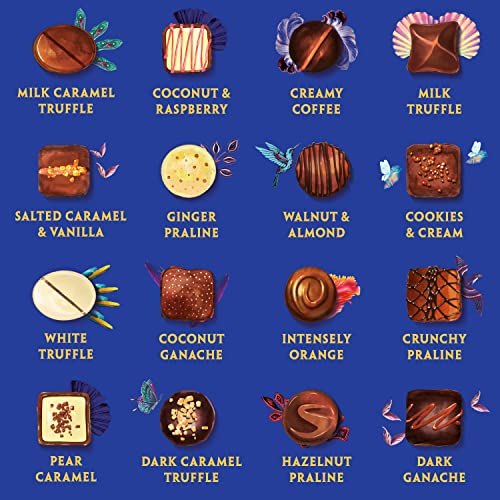 Monty Bojangles Magnificent Luxury Belgian Chocolate Selection Box | Gift Box - Assortment of 32 Milk, Dark and White Belgian Chocolates, 452g