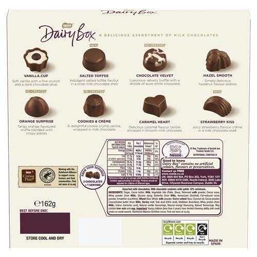 Dairy Box Milk Chocolate Box, Chcoolate Gift 162 g