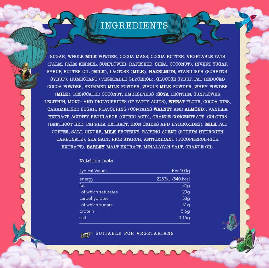 Monty Bojangles Magnificent Luxury Belgian Chocolate Selection Box | Gift Box - Assortment of 32 Milk, Dark and White Belgian Chocolates, 452g