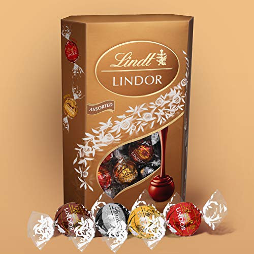 Lindt LINDOR Assorted Chocolate Truffles Box - approx. 48 Balls, 600g - ideal for Sharing and Gifting, Mother’s Day Gift - Chocolate Balls with a Smooth Melting Filling