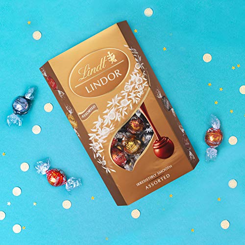 Lindt LINDOR Assorted Chocolate Truffles Box - approx. 48 Balls, 600g - ideal for Sharing and Gifting, Mother’s Day Gift - Chocolate Balls with a Smooth Melting Filling