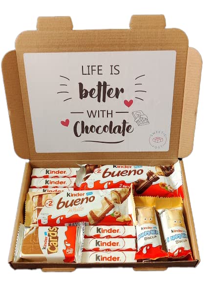 Kinder Chocolate Gift Box | Kinder Hamper | Happy Hippos | Kinder Cards | Kinder Bueno Letterbox Gift | Kinder Lover Selection Box