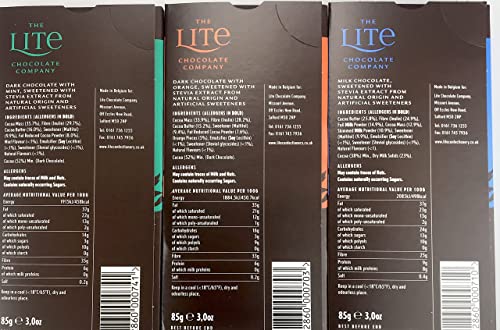 Luxury Diabetic Themed Gift Wrapped Belgian Chocolate Hamper Box - Personalise ( No Added Sugar )