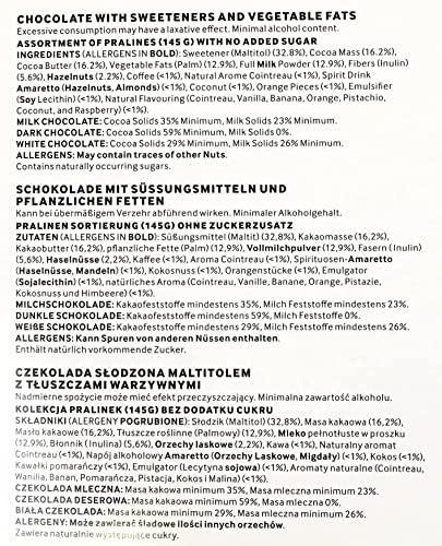 Luxury Diabetic Themed Gift Wrapped Belgian Chocolate Hamper Box - Personalise ( No Added Sugar )