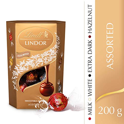 Lindt Lindor Chocolate Truffles Box - Approx 16 balls, 200 g - Chocolate Truffles with a Smooth Melting Filling - for Him and Her - Mothers Day, Birthday, Easter, Congratulations