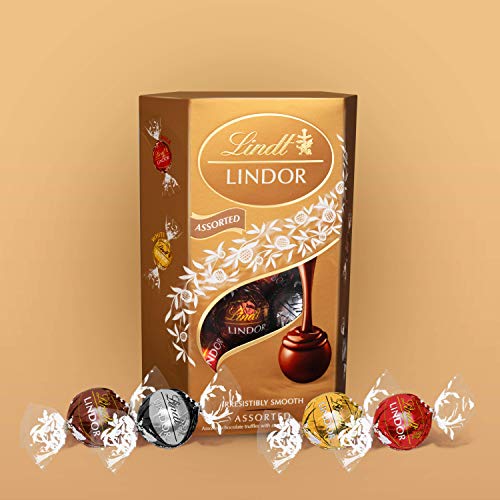 Lindt Lindor Chocolate Truffles Box - Approx 16 balls, 200 g - Chocolate Truffles with a Smooth Melting Filling - for Him and Her - Mothers Day, Birthday, Easter, Congratulations