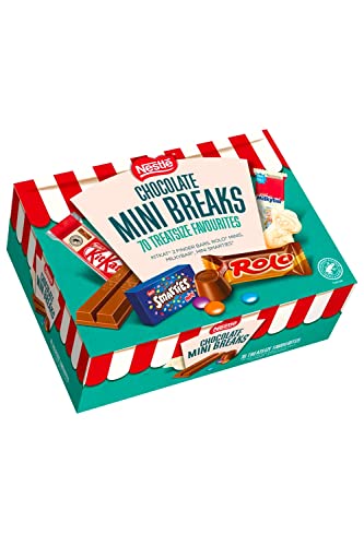 Nestle Chocolate Mini's Selection Box, 70 Chocolate Bars - Kit Kat, Smarties, Rolos, Milkybar, Sharing Chocolate Biscuit Bars, Bulk Chocolate Box