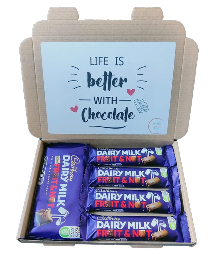 Cadbury Fruit & Nut Chocolate Gift Box | Fruit and Nut Chocolate Present | Cadbury Chocolate Hamper | Cadbury Letterbox Gift Box | Fruit & Nutty Chocolate Lover Present