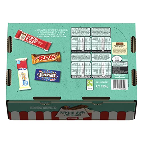 Nestle Chocolate Mini's Selection Box, 70 Chocolate Bars - Kit Kat, Smarties, Rolos, Milkybar, Sharing Chocolate Biscuit Bars, Bulk Chocolate Box