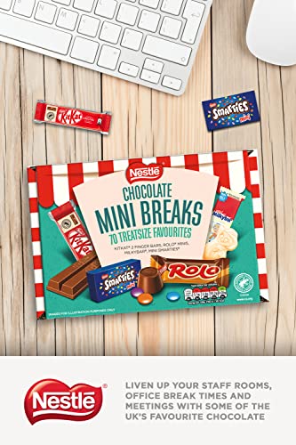 Nestle Chocolate Mini's Selection Box, 70 Chocolate Bars - Kit Kat, Smarties, Rolos, Milkybar, Sharing Chocolate Biscuit Bars, Bulk Chocolate Box