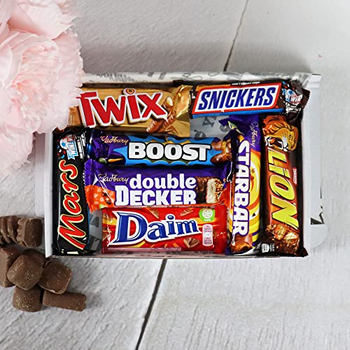 Men's Chocolate Letterbox Gift Hamper With Twix, Snickers, Mars, Boost, Lion & More - Standard