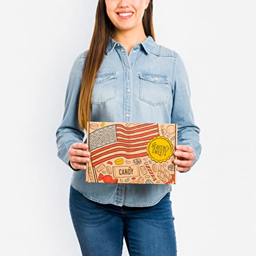 American Chocolate Gift Box Hamper - American Candy Sweets USA Treats Box - Reeses Hershey - Birthday, Fathers Day Chocolate Gifts for him Her - Heavenly Sweets