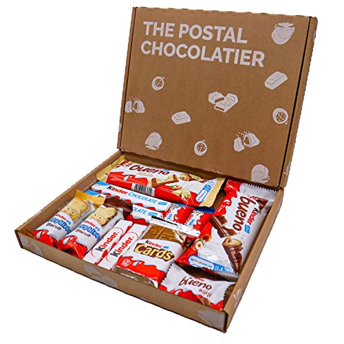 Kinder Chocolate Gift Box Hamper, Letter Box Friendly, Perfect for Presents, Surprises and Special Occasions, Kinder Bueno, Happy Hippo, Kinder Cards, Kinder Mini