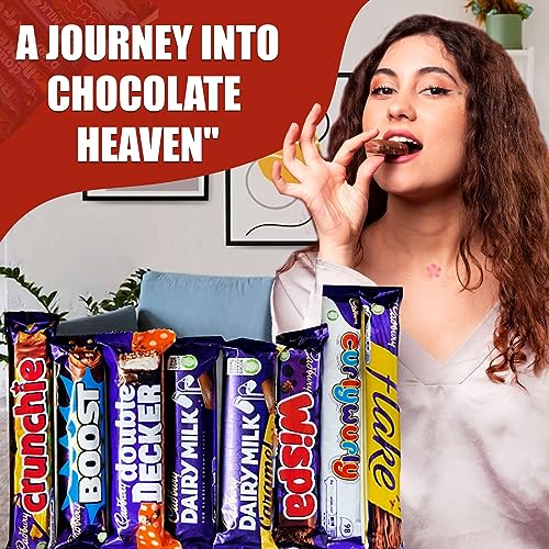 Cadbury Happy Birthday Chocolate Gift Sweet Box - 8 Full Size Bars | Dairy Milk, Crunchie, Curlywurly | Letterbox Chocolate Hamper | Birthday Present