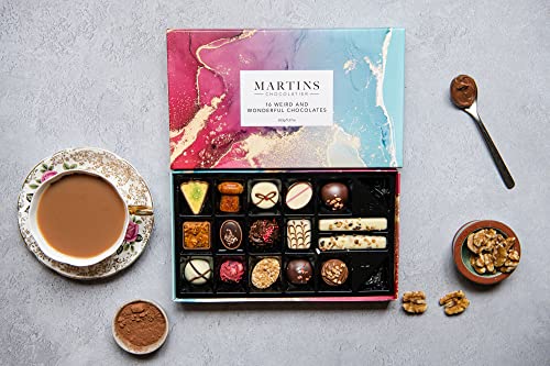 Martin's Chocolatier Weird & Wonderful Collection | Luxury Handmade Chocolate Gift Box | 16 Belgian Chocolates in 15 Assorted Flavours