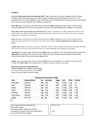 Happy Birthday Chocolate Gift Box Great Birthday Present for Dairy Milk Wispa Flake Chocolate Lovers