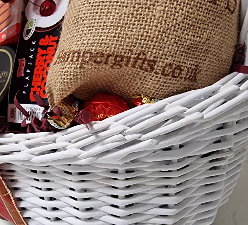Chocs & Cookies Gift Basket - Biscuits, Chocolates & Snacks in a Wicker Basket - Chocolate Hamper Gift for Staff, Friends & Family