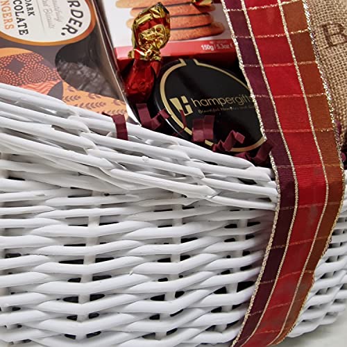 Chocs & Cookies Gift Basket - Biscuits, Chocolates & Snacks in a Wicker Basket - Chocolate Hamper Gift for Staff, Friends & Family