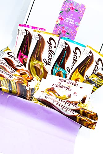 Galaxy Chocolate Selection Gift Box Chocolate Hamper, Great Birthday or Thinking on You Gift for Men or Women (Lilac)