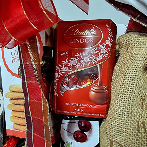 Chocs & Cookies Gift Basket - Biscuits, Chocolates & Snacks in a Wicker Basket - Chocolate Hamper Gift for Staff, Friends & Family