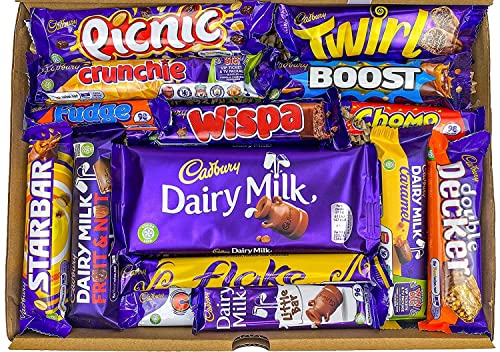 vapewaves Cadbury Chocolate Hamper Box with Dairy Milk, Twirl, Wispa, Perfect Large Variety Of Chocolates, 15.0 count
