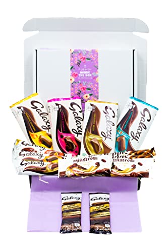 Galaxy Chocolate Selection Gift Box Chocolate Hamper, Great Birthday or Thinking on You Gift for Men or Women (Lilac)