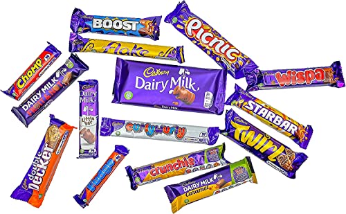 vapewaves Cadbury Chocolate Hamper Box with Dairy Milk, Twirl, Wispa, Perfect Large Variety Of Chocolates, 15.0 count