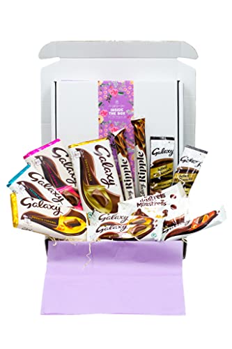 Galaxy Chocolate Selection Gift Box Chocolate Hamper, Great Birthday or Thinking on You Gift for Men or Women (Lilac)