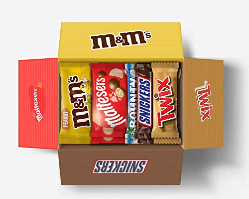 M&M's, Snickers & More, Mixed Chocolate Bar Variety Bulk Box, Chocolate Gift, 30 Bars, 1.4kg
