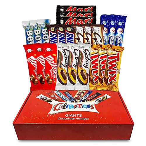 Celebrations Chocolate Hamper - Chocolate Gift Box for Men & Women - Official Mars Chocolate Selection Box with 24 Full Size Chocolate Bars ideal for any celebration!