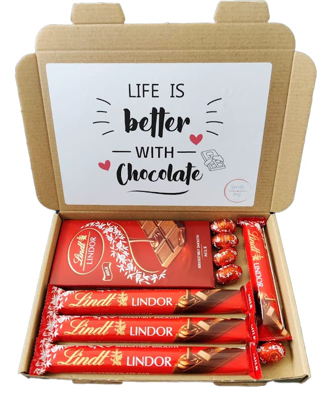 Lindt Lindor Milk Chocolate Gift Box | Lindt Chocolate Hamper | Lindt Chocolate Truffles | Lindt Lindor Assorted Chocolates