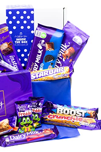 Men's Gift Cadbury Chocolate Gift Hamper Box by Inside the Box Gifts blue