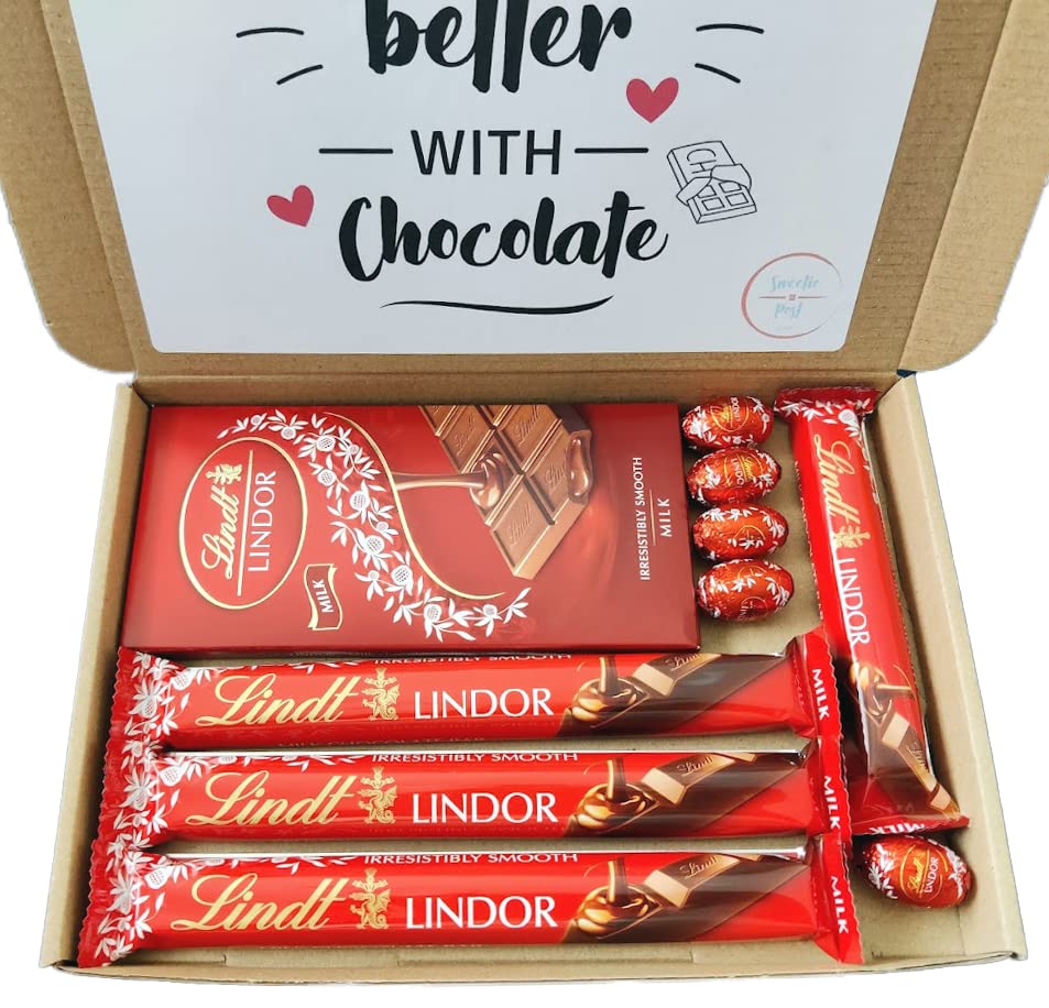 Lindt Lindor Milk Chocolate Gift Box | Lindt Chocolate Hamper | Lindt Chocolate Truffles | Lindt Lindor Assorted Chocolates