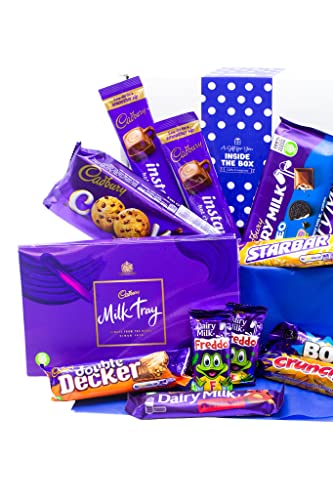 Men's Gift Cadbury Chocolate Gift Hamper Box by Inside the Box Gifts blue
