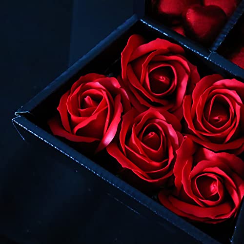 Celebrations Signature Chocolate Bouquet With Red Roses, Chocolate Foiled Hearts, Large Malteser Chocolate Bar & More in a luxury Presentation Hamper Box