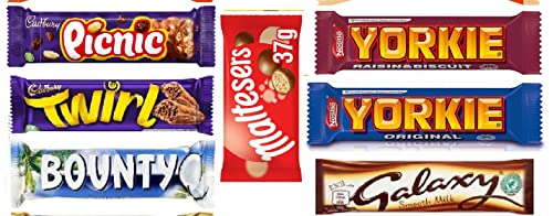 Gift Hamper for Chocolate lovers,Great selection of chocolate bars 21pcs, gift for Birthday, Anniversary,Mothers day, Fathers day, Christmas, Easter or any ocassion