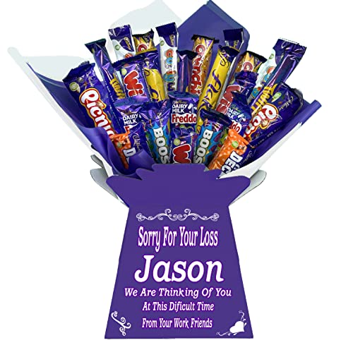Personalised Chocolate Bouquet Hamper Gift (Birthday, Fathers Day, Teacher, Exams, Graduation, Congratulations, Thankyou) (BOUQUET-CADBURY MIX)
