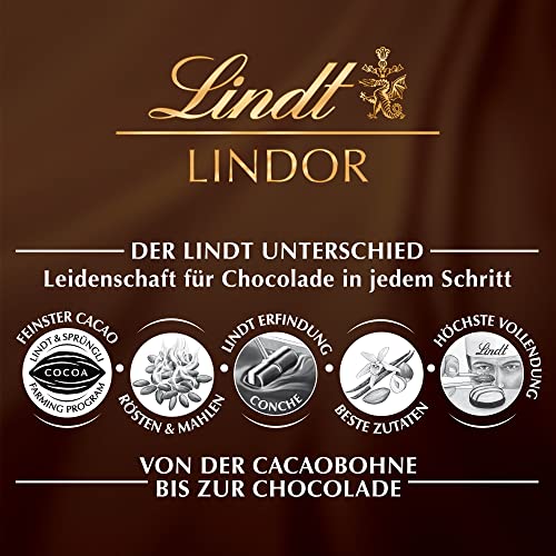Lindt Lindor Chocolate Silver Truffles Bag - Approx 80 balls, 1 kg - Chocolate Truffles with a Smooth Melting Filling - Sharing Pouch - for Him and Her - Easter, Birthday, Congratulations, Thank you