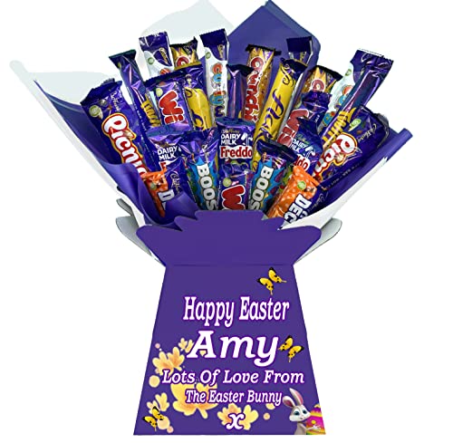 Personalised Chocolate Bouquet Hamper Gift (Birthday, Fathers Day, Teacher, Exams, Graduation, Congratulations, Thankyou) (BOUQUET-CADBURY MIX)