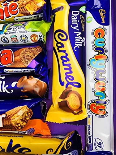 Cadburys Christmas gift Sweet Box Birthday Chocolate Lover Gift Box Hamper - 8 Full Size Bars Dairy Milk Crunchie Boost Chocolates Thank You Movie Night Present Suitable For Vegetarian