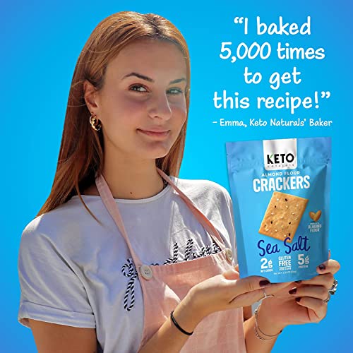 Keto Crackers (Sea Salt, Rosemary & Garlic, Cheddar & Onion ) Variety Pack, Low carb Crackers, Keto Snacks, Low carb Snack, high Fibre & Gluten Free (3 x 64g Packs). Keto Snacks no Carbs no Sugar