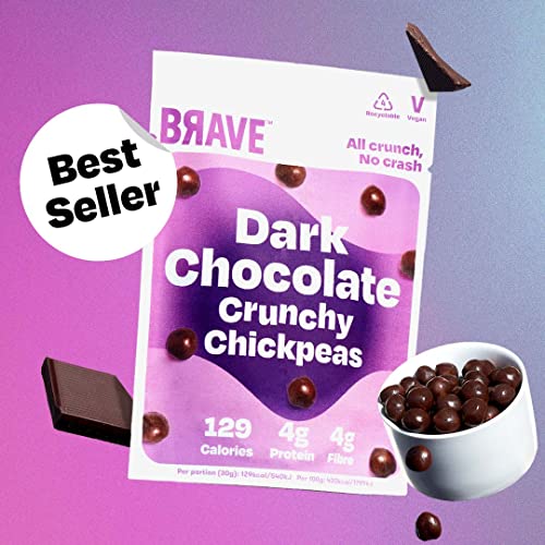 BRAVE Crunchy Chickpeas: Variety - Delicious Healthy Snacks - Vegan - High in Plant Protein & Fibre - Low Calorie - Plant-Based - 12 Packs (35g Each)