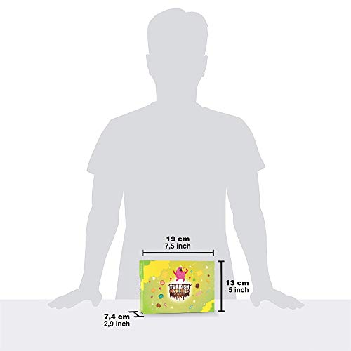 Midi Premium International Snacks Box | Premium and Exotic American Alike Retro Turkish Treats | Mix Variety Pack of Foreign Snacks and Candies | Green Galaxy Themed Box | 12 Full-Size Snacks