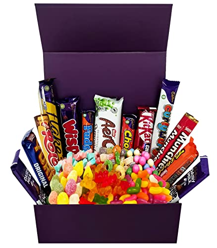 Mega Chocolate and Sweets Hamper - Delicious Chocolate Bars Presented Well in Magnetic Gift Box | Excellent Birthday Gift with Pick n Mix Sweets
