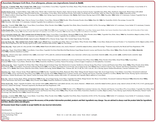 Chocolate Gift Box Hamper: Luxury Chocolate Gift Box Selection: 18 Full Size Cadbury & Nestle Chocolate Bars For Men & Women