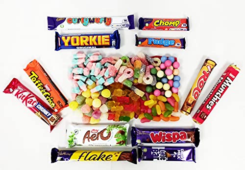 Mega Chocolate and Sweets Hamper - Delicious Chocolate Bars Presented Well in Magnetic Gift Box | Excellent Birthday Gift with Pick n Mix Sweets