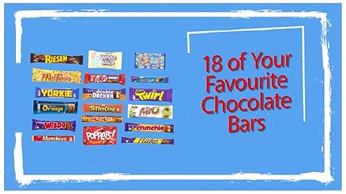 Chocolate Gift Box Hamper: Luxury Chocolate Gift Box Selection: 18 Full Size Cadbury & Nestle Chocolate Bars For Men & Women
