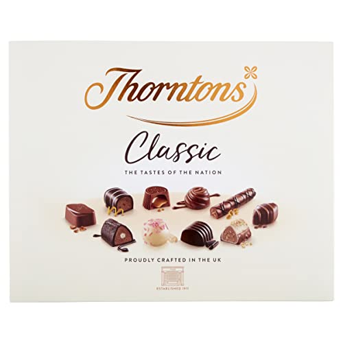 Thorntons Classic Collection, Chocolate Hamper Gift Box, Celebration of British Tastes, Assorted Milk, White and Dark Chocolates, Pack of 1 x 449g